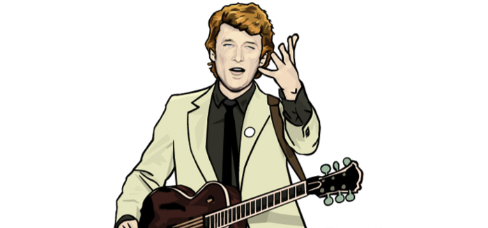 dessin johnny hallyday portrait johnny hallyday