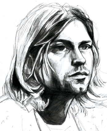 dessin animé Kurt Cobain croquis Kurt Cobain