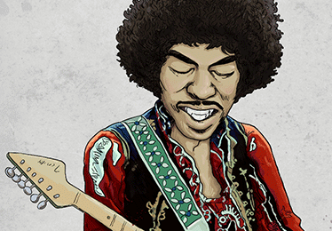 illustration jimi hendrix