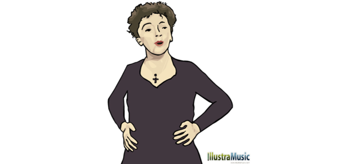 dessin edith piaf portrait mome piaf