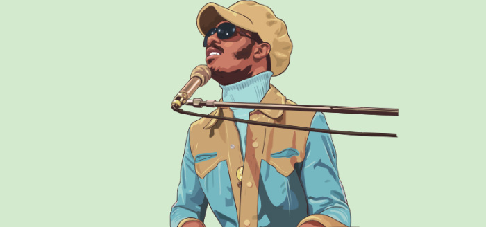 portrait stevie wonder